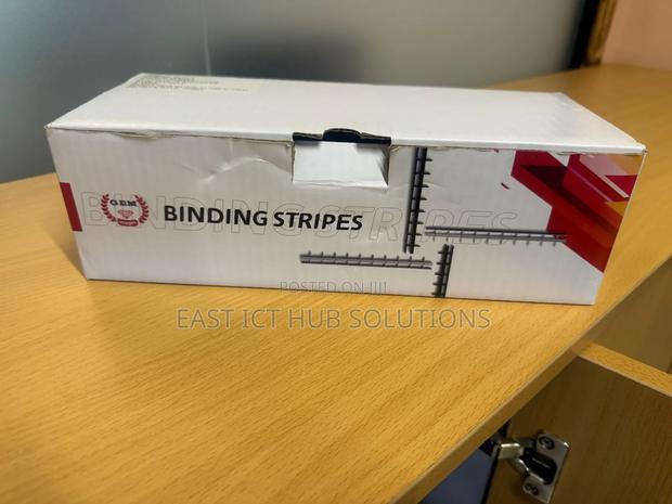 100-Pack 12-Pin Veloh Binding Strips - Black Durable Plastic - thumbnail 2