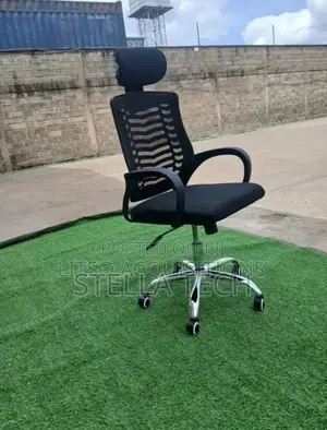 Secretarial Mesh Office Chair With Adjustable Arm Rest