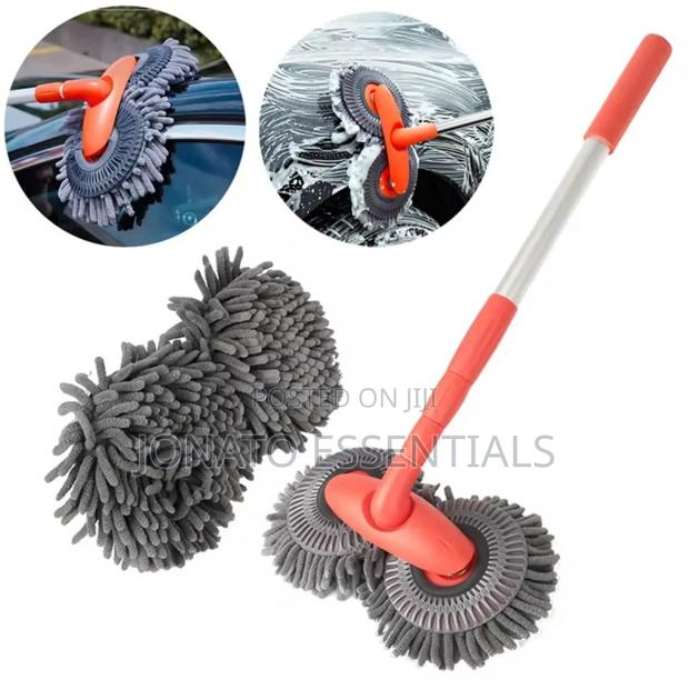 Dual Head Car Wash Mop Brush Extendable Car Cleaning Brush