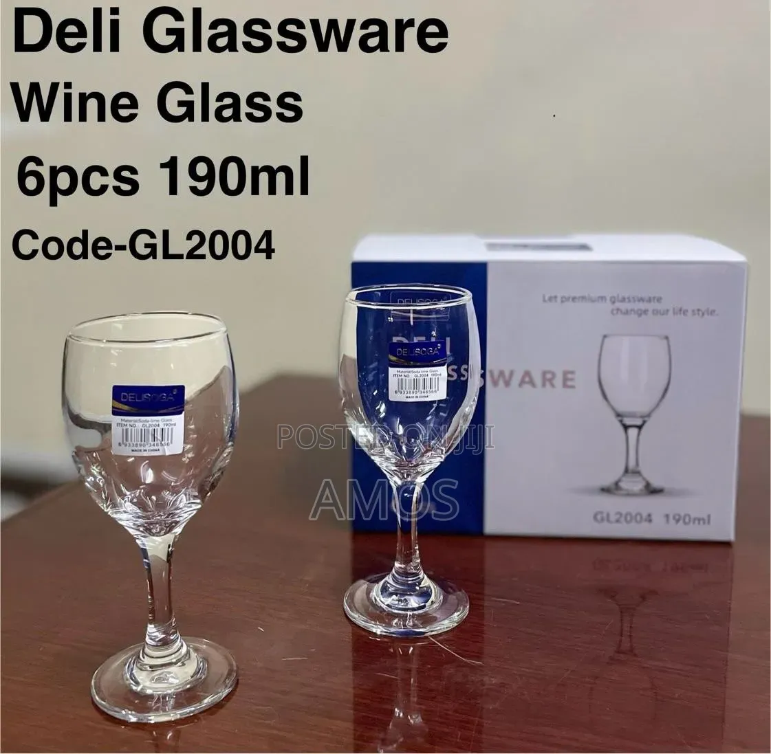 Premium Deli Glassware Wine Glass Set (6pcs, 190ml) – Code Gl2004