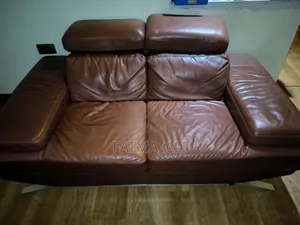 Modern Leather Sofaset (3-Seater, Loveseat, Single) Tiltable Headrest