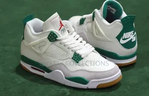 Pine Green Unisex Air Jordan 4 J4 Sneakers Size 37 to 45