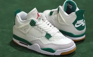 Pine Green Unisex Air Jordan 4 J4 Sneakers Size 37 to 45