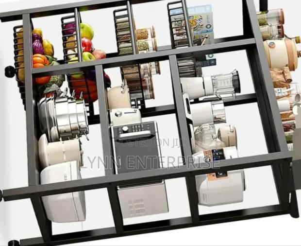Multi-layer Kitchen Storage Rack With Movable And Lockable Wheels