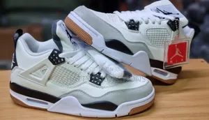 Pine Black Unisex Air Jordan 4 J4 Sneakers Size 37 to 45