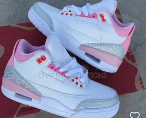 Retro Pink Air Jordan 3 J3 Sneakers Size 37 to 45