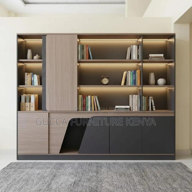 Modern Executive Storage Cabinet With Light - thumbnail 3