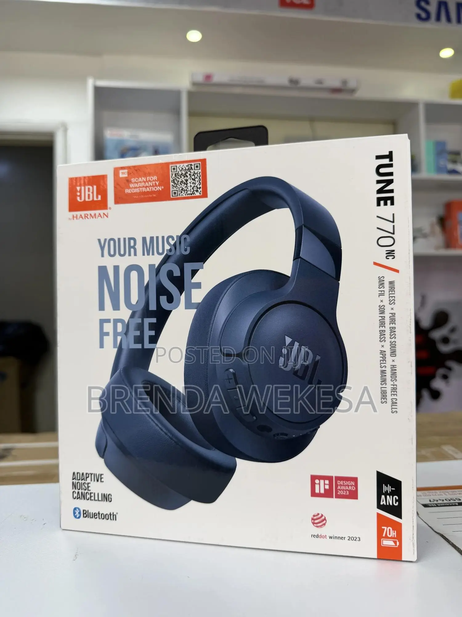 JBL Tune 770nc Adaptive Noise Cancelling Wireless Over-Ear Headphones