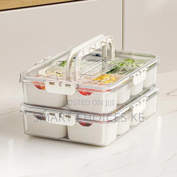 10-Compartment Clear Fridge Box - thumbnail 3