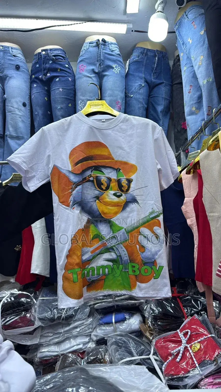 Graphic T-Shirt Featuring a Tom and Jerry Design in a Las Vegas