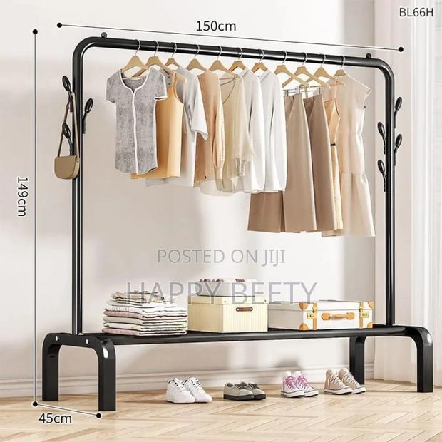 Single Pole Standing Iron Cloth Drying Rack - thumbnail 3