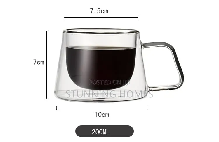 Double Walled Coffee Glass Cup
