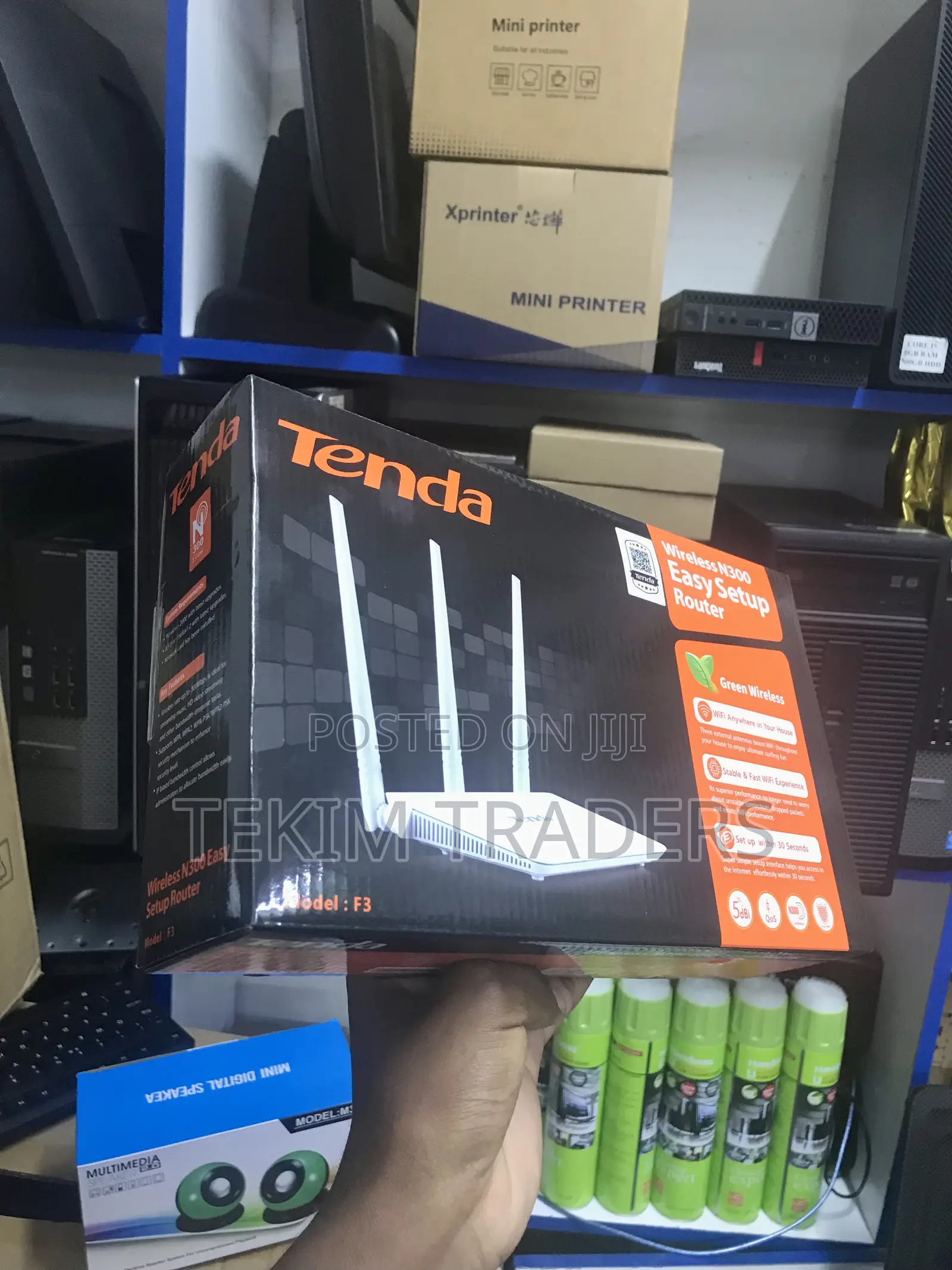 Tenda F3 N300 Easy Setup Router - Fast 300mbps Wifi for Home Office