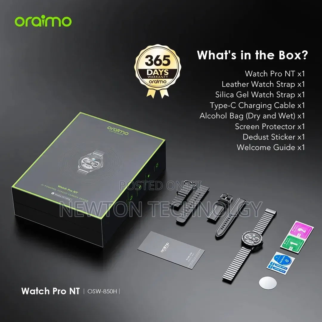 Oraimo *Watch Pro Nt* Osw-850h 1.43" Amoled Ai Powered Smart Watch