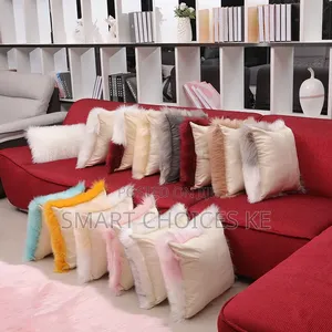Simple Imitation Wool Plush Cushion Pillow Cover