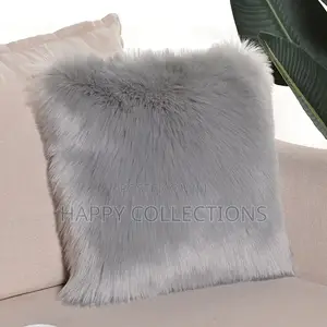 Simple Imitation Wool Plush Cushion Pillow Cover,Fluffy Pillow