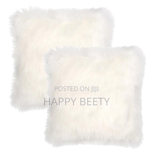 Simple Imitation Wool Plush Cushion Pillow Cover,Fluffy Pillow - thumbnail 3