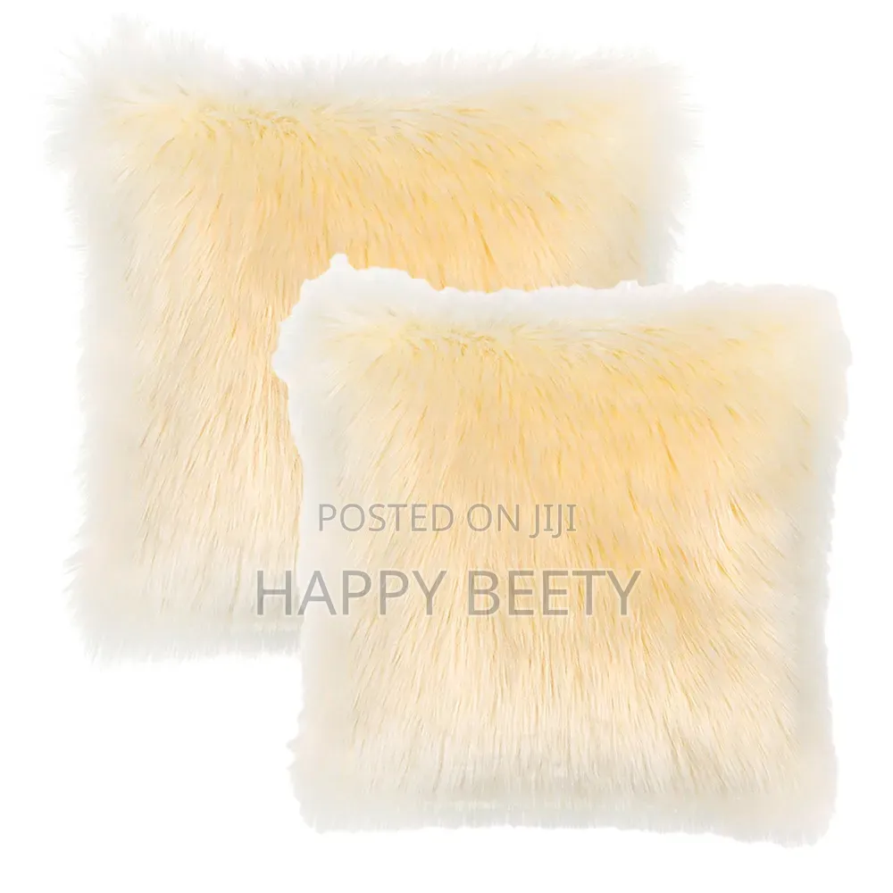 Simple Imitation Wool Plush Cushion Pillow Cover,Fluffy Pillow