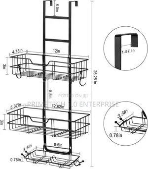 3 Layer Behind The Door Shower Caddy