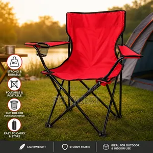Foldable Camping Chair With Cup Holder Outdoor Seat