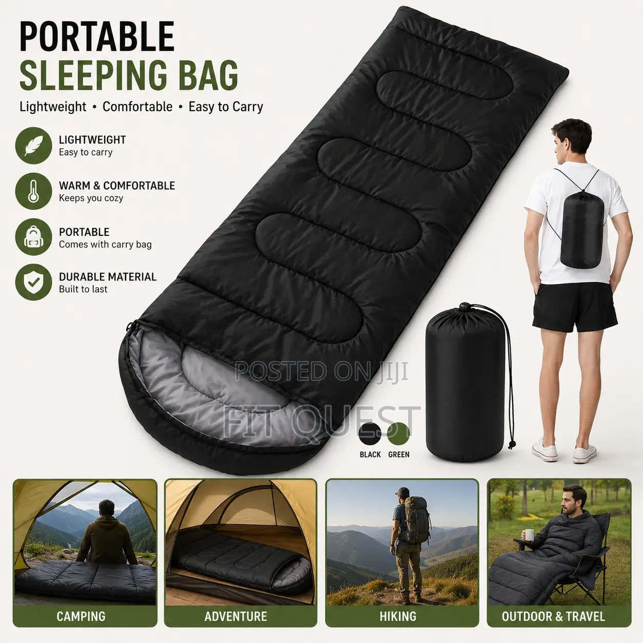 Portable Sleeping Bag Lightweight Camping Bedroll