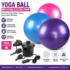Anti Burst Yoga Ball With Free Electric Pump