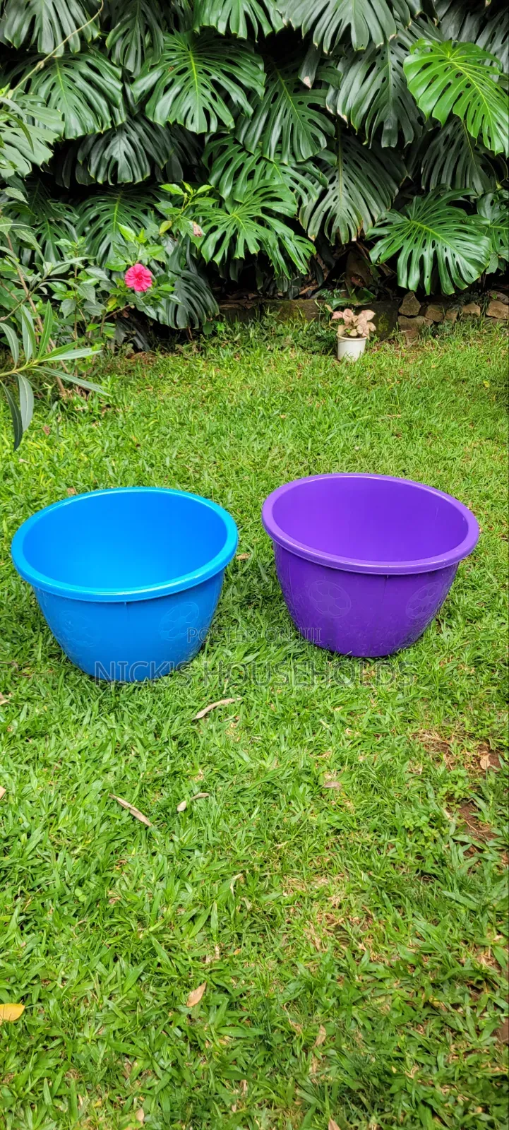 Blue and Purple Laundry Basin, Quality Plastic Basin, 50l