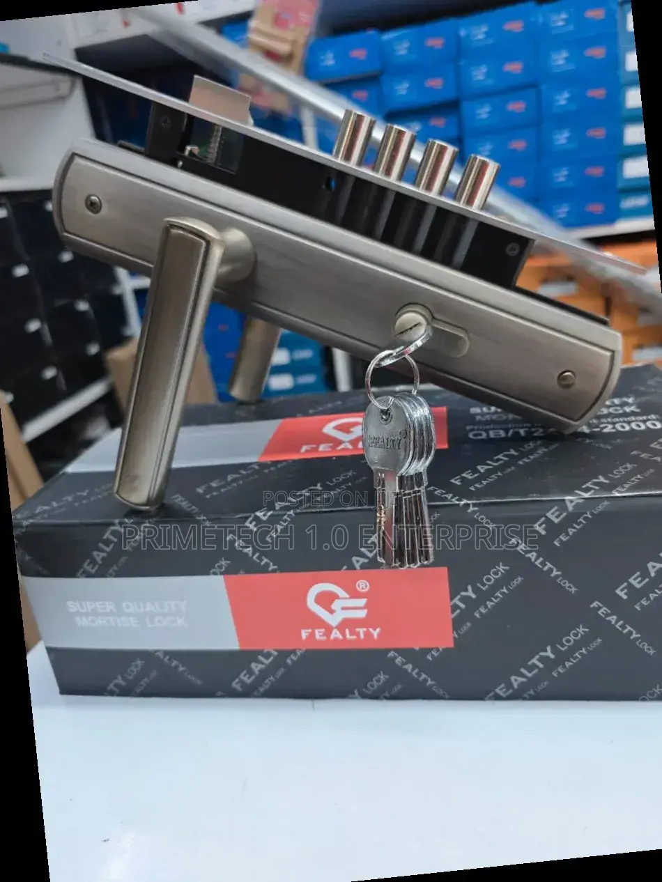 Unique Steel/Mahogany Door Lock