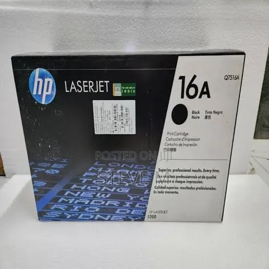 Hp 16a Black Original Laserjet Toner Cartridge (Q7516a)