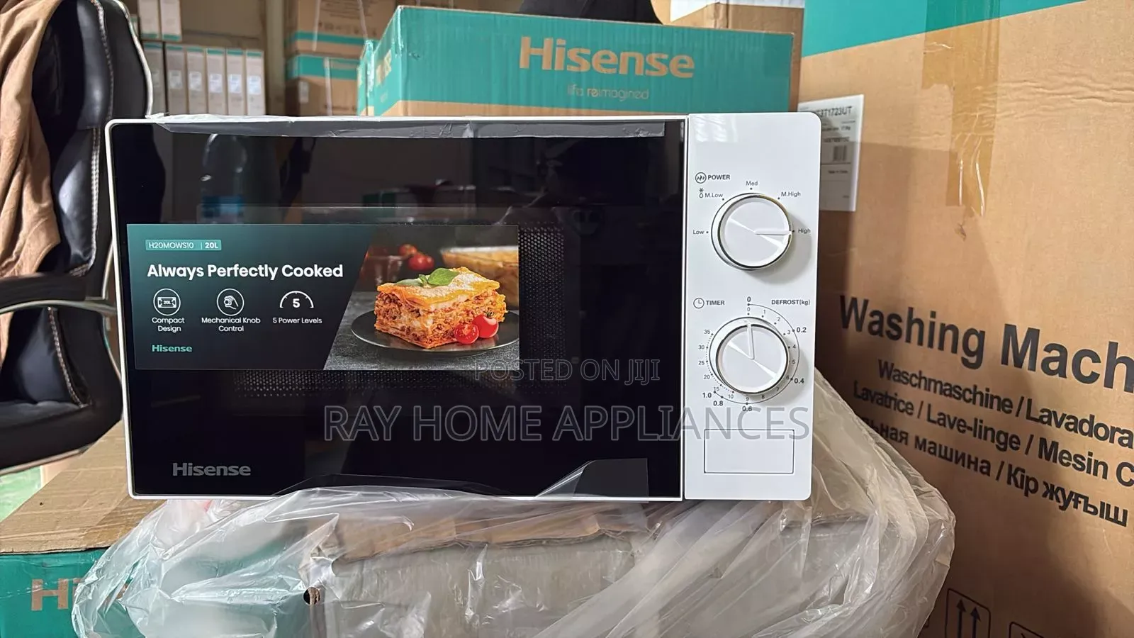 S10 White Knob Microwave