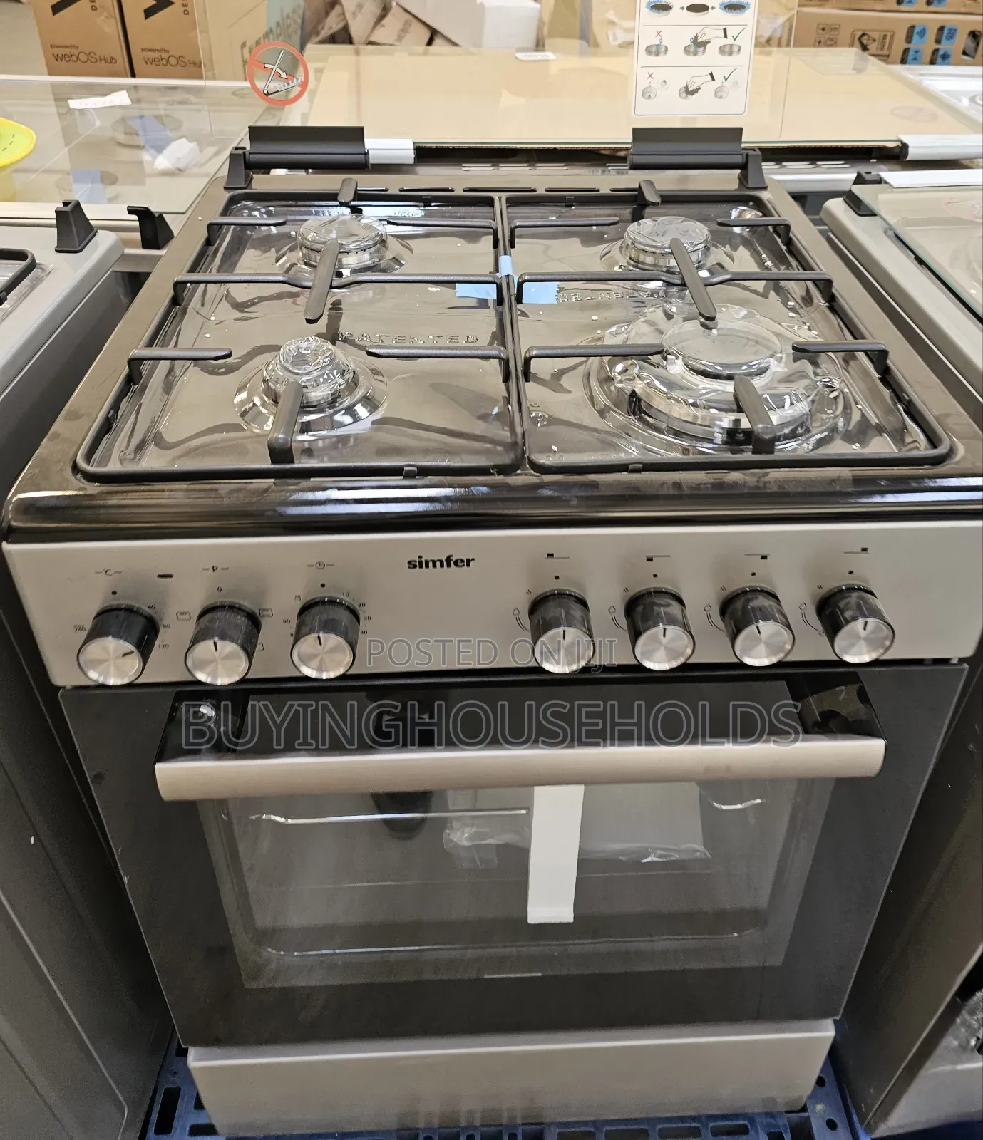 Simfer 60x60 All Gas Cooker Brand New!