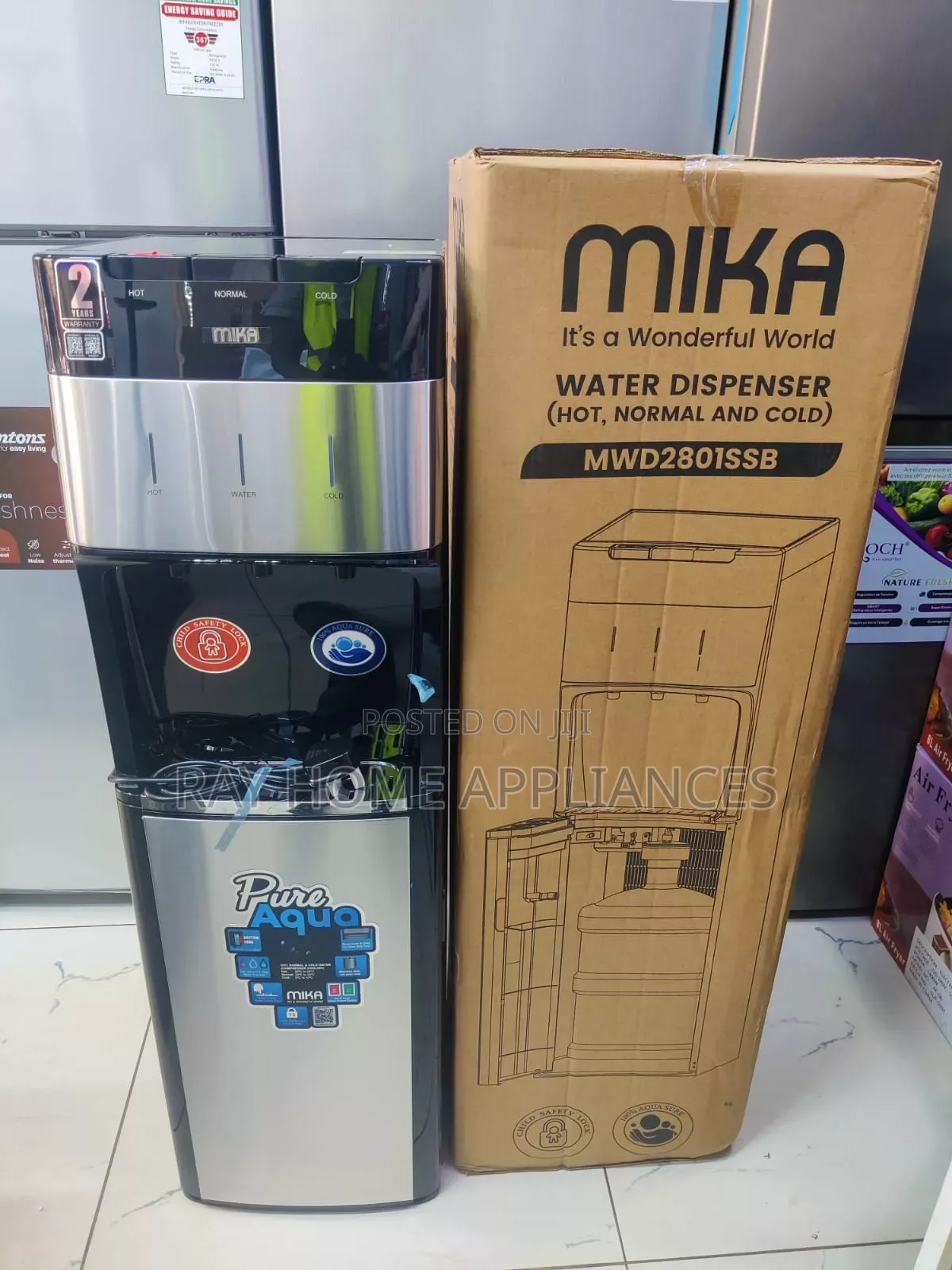 3 Taps Mika Dispenser Bottom Load Model 2801