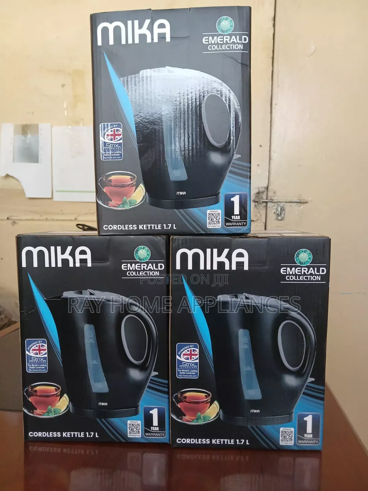 Mika Cordless Kettle 1.7 L Black