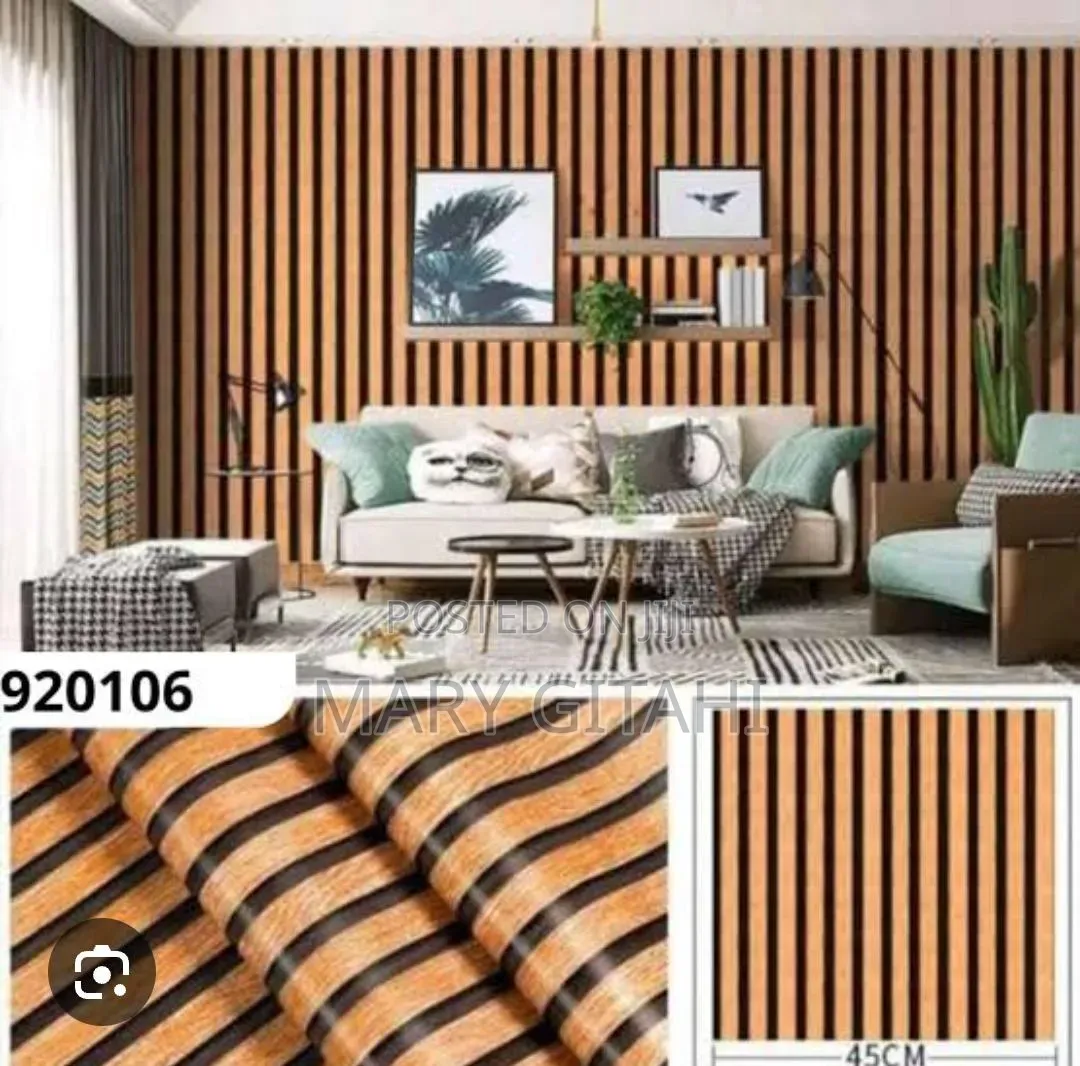 Flute Panel Design Self Adhesive Wall Papers