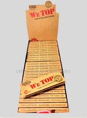 Wetop 1 1/4 Brown 100 Leaves Rolling Papers(Full Box 50 Booklets)