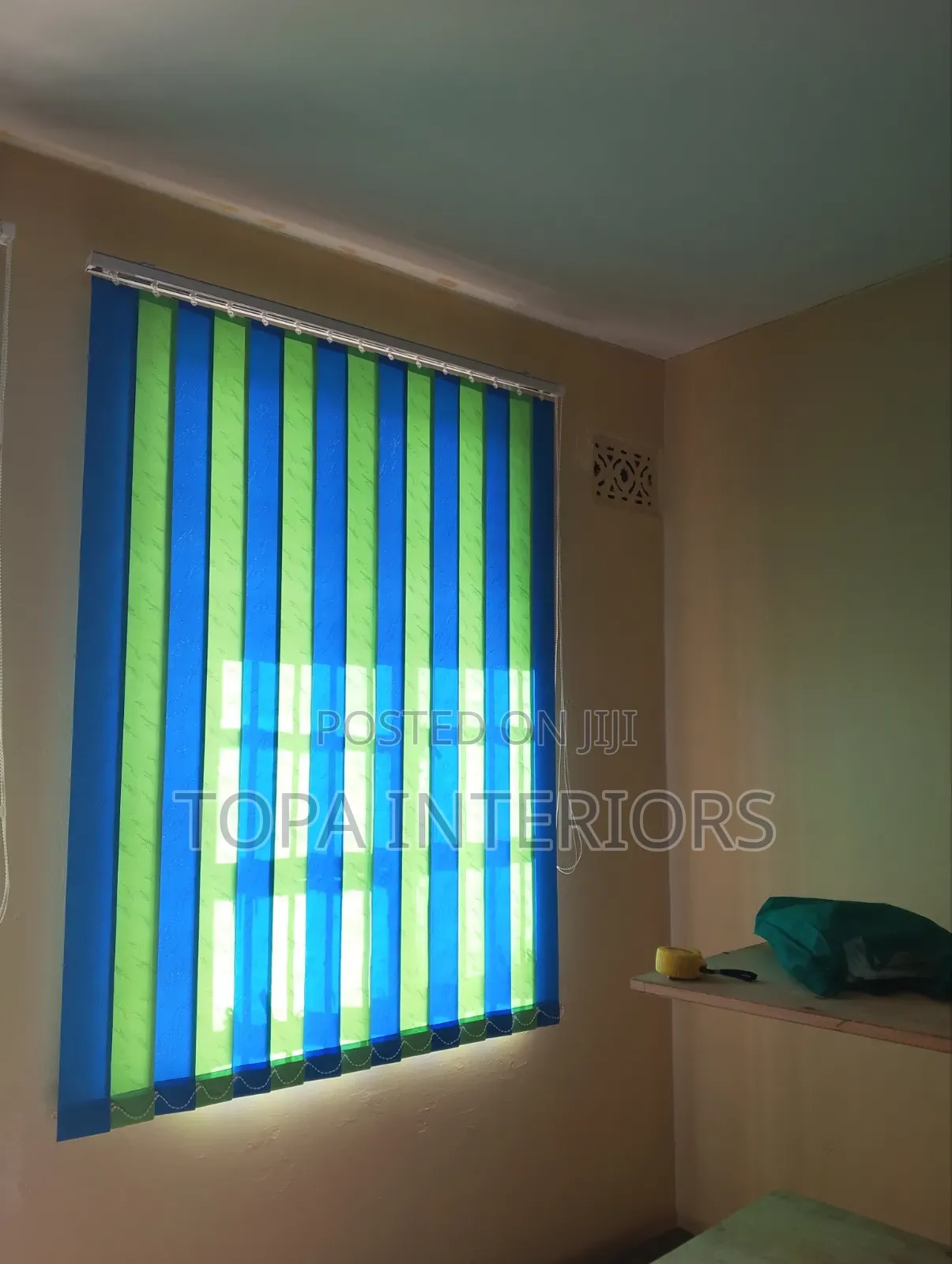 Professionally Fitted Vertical Office Window Curtain Blinds