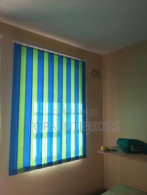 Professionally Fitted Vertical Office Window Curtain Blinds