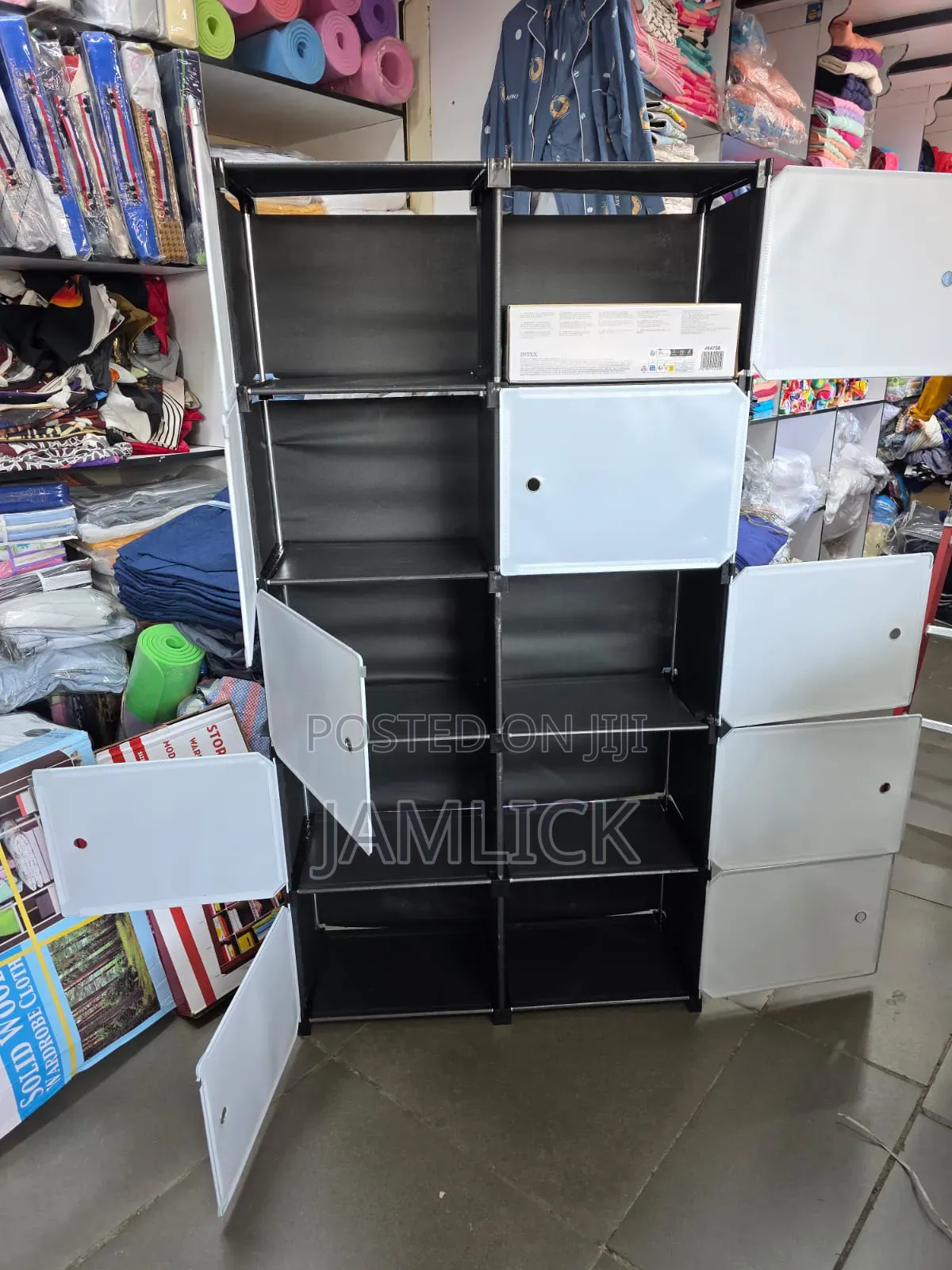 2 Column Plastic Portable Wardrobe Closet Storage Cabinet - Pt