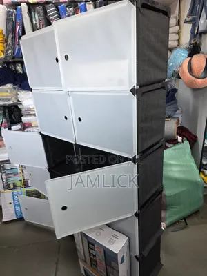 2 Column Plastic Portable Wardrobe Closet Storage Cabinet - Pt