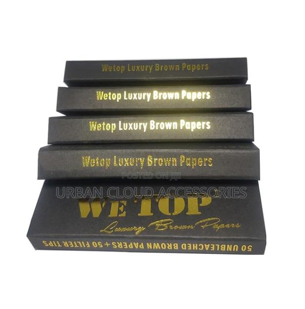 Wetop Luxury 1 1/4 Brown Rolling Papers With Filter Tips (Full Box) - thumbnail 4