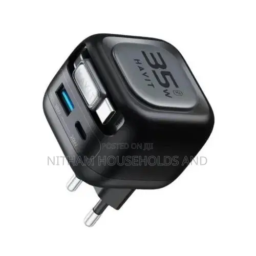 Havit Uc250 35w Gan Fast Charging Travel Charger With Stretch Cable