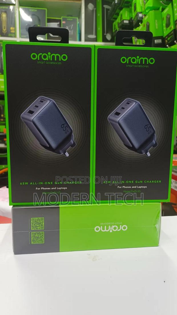 Oraimo Hypergan 65 Compact Laptop Phone Charger - thumbnail 2