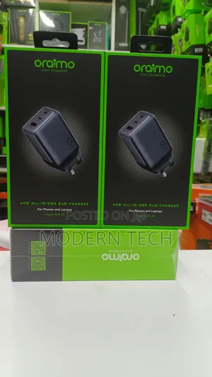 Oraimo Hypergan 65 Smart Gan Charger for Laptop, Tablet Phone