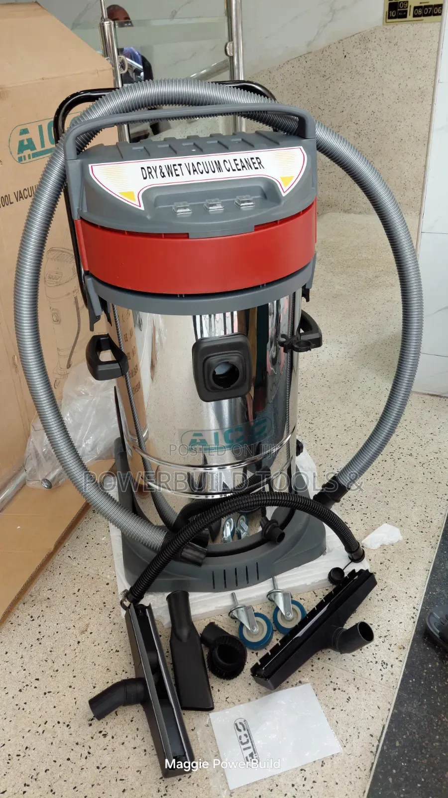 Aico Japan Avc-100l Industrial Wet and Dry Vacuum Cleaner Complete