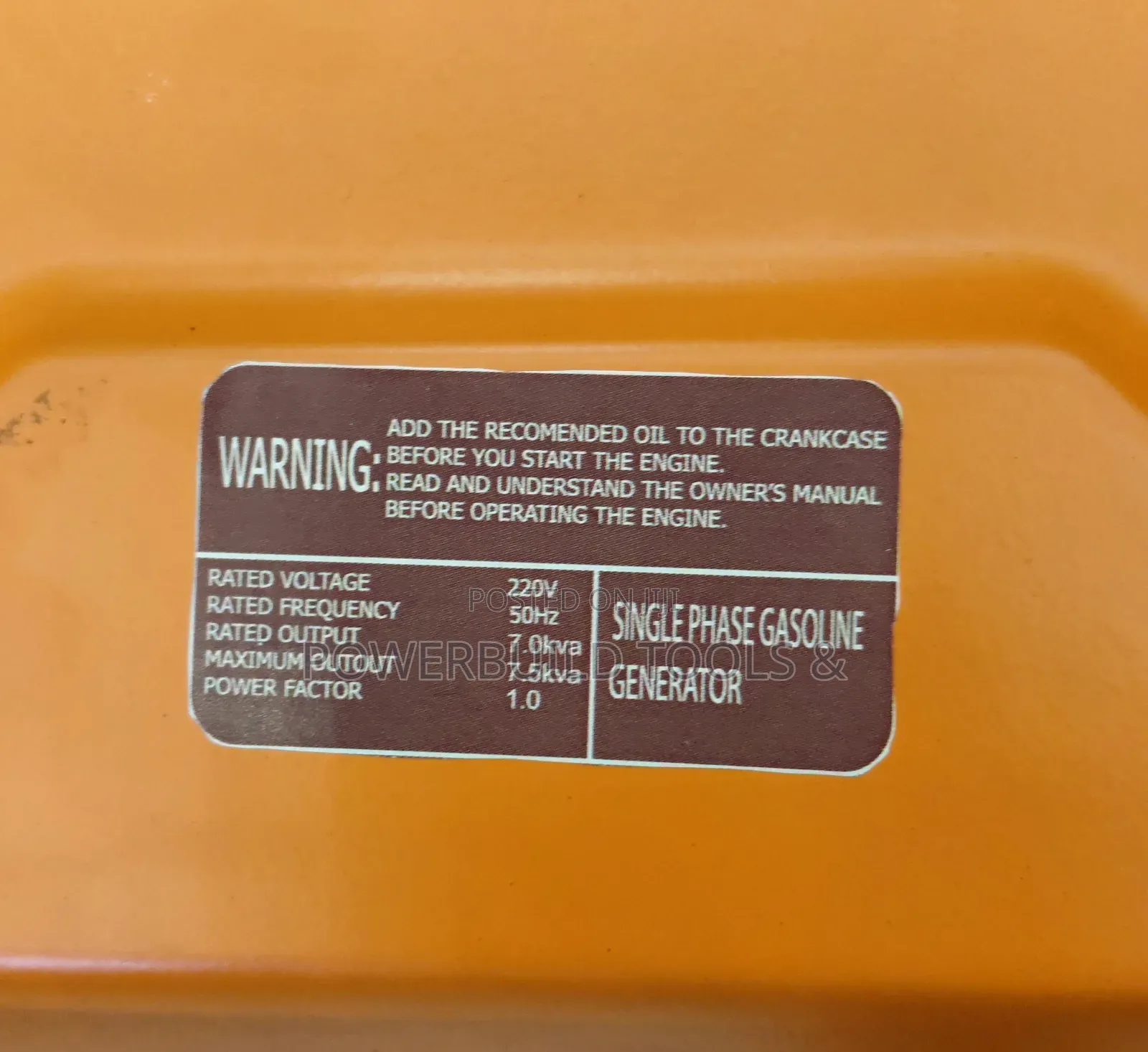Honda 7.5kva Gasoline Keystart Generator 8hp Engine Portable