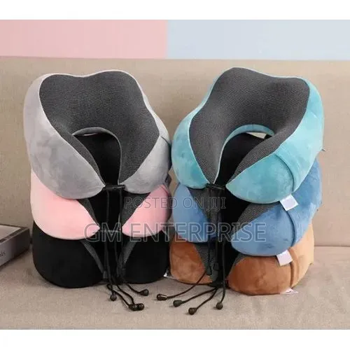 *Neck Pillow With Side Phone Holder Pocket