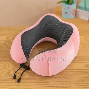 *Neck Pillow With Side Phone Holder Pocket