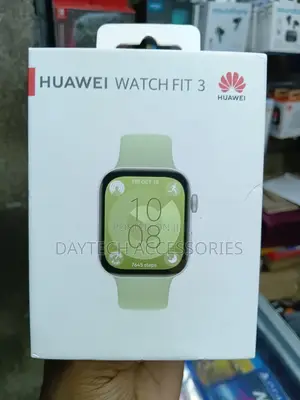 This Is a Huawei Watch Fit 3 With a Green Strap.