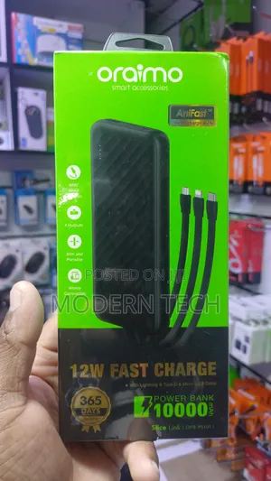 Oraimo Slice Link 10000mah 12w Power Bank