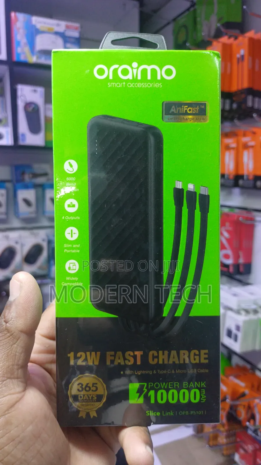 Oraimo Slice Link 10000mah 12w Power Bank